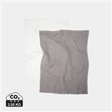 VINGA Paño con estampado de gofres Cromer, 2 pcs, gris