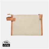 Cosmetic bag VINGA Bosler in canvas riciclato GRS, greige