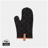 Deluxe canvas oven mitt, black