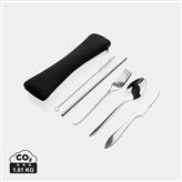 4 PCS stainless steel re-usable cutlery set, silver