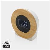 Horloge bureau en bambou et plastique recyclé RCS Utah, marron