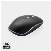 Mouse wireless con logo retroilluminato, nero