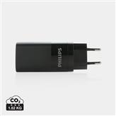 Philips 65W ultra fast PD 3-port USB wall charger, black