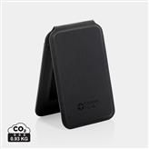 Magstand RCS recycled PU magnetic phone wallet with stand, black