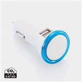 Double chargeur allume-cigare USB 2.1A, bleu