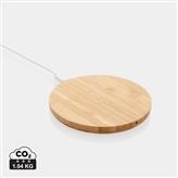 Bamboo 5W round wireless charger, brown