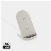 Supporto wireless 15W in plastica riciclata RCS, bianco