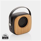 Enceinte fashion en bambou 3W, noir