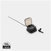 Auriculares TWS en caja de carga inalámbrica, negro