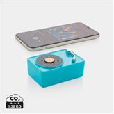 Mini Vintage 3W wireless speaker, blue