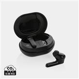 Auriculares TWS de plástico reciclado estándar RCS, negro