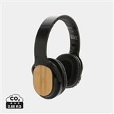 Casque sans fil pliable en bambou et plastique RCS Elite, noir