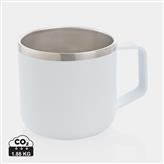 Stainless steel camp mug, white