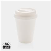 Mug en PP recyclable à double paroi 300ml, blanc