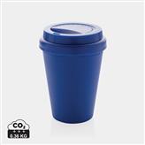 Mug en PP recyclable à double paroi 300ml, bleu