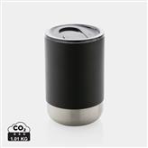 Mug en acier inoxydable recyclé RCS, noir