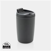 GRS recycelter PP-Becher mit Flip-Deckel, anthrazit