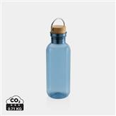 Bottiglia rPET RCS con manico e tappo in bambù 680ml, blu