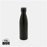 Botella sólida de acero inoxidable reciclado RCS, negro