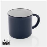 Vintage Keramiktasse, 280ml, navy blau