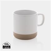 Taza de cerámica esmaltada 360ml., blanco