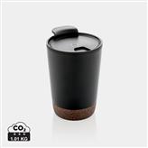 Taza de café de corcho y acero inoxidable GRS RPP, negro