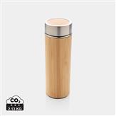 Leak proof bamboo vacuum bottle, brown