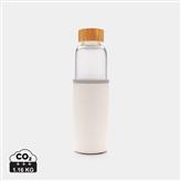 Borosilicaatglas fles met PU sleeve, wit