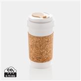 PLA 400ml can with cork sleeve, white