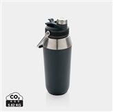 Vacuum stainless steel dual function lid bottle 1L, navy