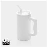 Cube RCS certified recycled steel mug 800ml, white