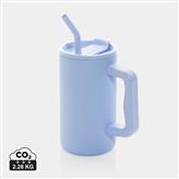 Mug Cube 800ml en acier recyclé certifiée RCS, bleu clair