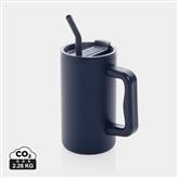 Cube RCS certified recycled steel mug 800ml, navy