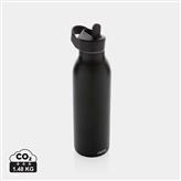 Bouteille d'eau 500ml fliptop en acier RCS Avira Ara, noir