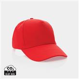 Cappellino Impact 5 panneli 280gr con tracer AWARE™, rosso ciliegio
