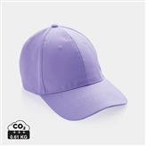 Impact 6 panel 280gr Recycled cotton cap with AWARE™ tracer, lavender