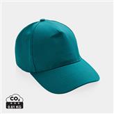 Gorra de algodón reciclado Impact 280gr con trazador AWARE™, verdigris