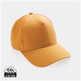 Impact 5panel 280gr Recycled cotton cap with AWARE™ tracer, sundial orange