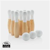 Juego de bolos de madera, marron