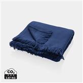 Serviette hammam Ukiyo Keiko AWARE™ Made in Europe 100x180cm, bleu marine