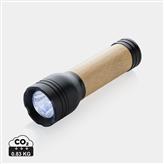 Lucid 1W RCS gerecycled plastic & bamboo zaklamp, zwart