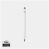 Stylo stylet en métal épuré, blanc