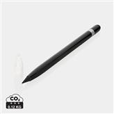 Penna senza inchiostro in alluminio con gomma, nero