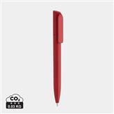 Mini stylo en ABS recyclé certifié GRS Pocketpal, rouge