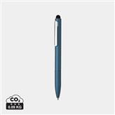 Stylo en aluminium recyclé certifié RCS avec stylet Kymi, bleu royal