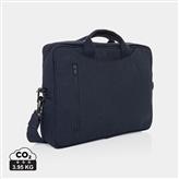 Borsa porta PC Laluka da 15,4" in cotone riciclato AWARE™, blu navy