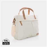 Borsa porta PC in canvas riciclato 16 once Impact AWARE™, off white