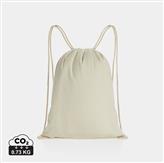 Sac à dos cordelettes en coton recyclé 145 gr Impact AWARE™, blanc cassé