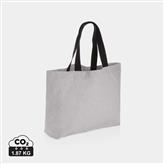 Grand sac tote en toile 240 g/m² recyclée non teintée Aware™, gris