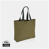 Grand sac tote en toile 240 g/m² recyclée non teintée Aware™, vert